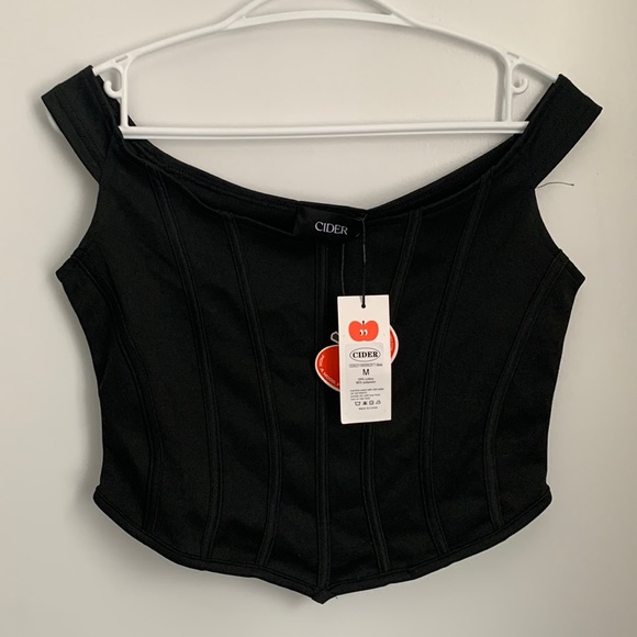 NWT Cider off-shoulder corset top - Picture 2 of 5
